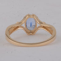 1.16 Ct Oval Sapphire 9K Gold Ring