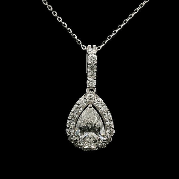 2.10 Carats Lab Grown Diamond 14K Gold Pendant