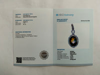 2.76 Ct Oval Mixed Cut Natural Bi-Coloured Sapphire 950 Platinum Pendant
