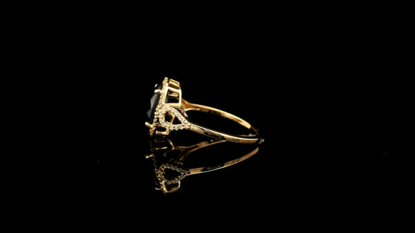 2.73 Ct Oval Natural Sapphire 14K Gold Ring
