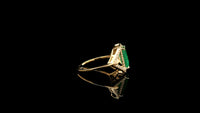2.04 Ct Octagon Natural Emerald 14K Gold Ring