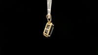 5.05 Ct Octagon Natural Sapphire 14K Gold Pendant