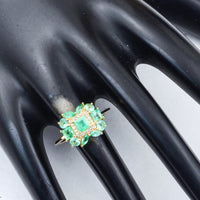 1.41 Ct Square Emerald 14K Gold Ring