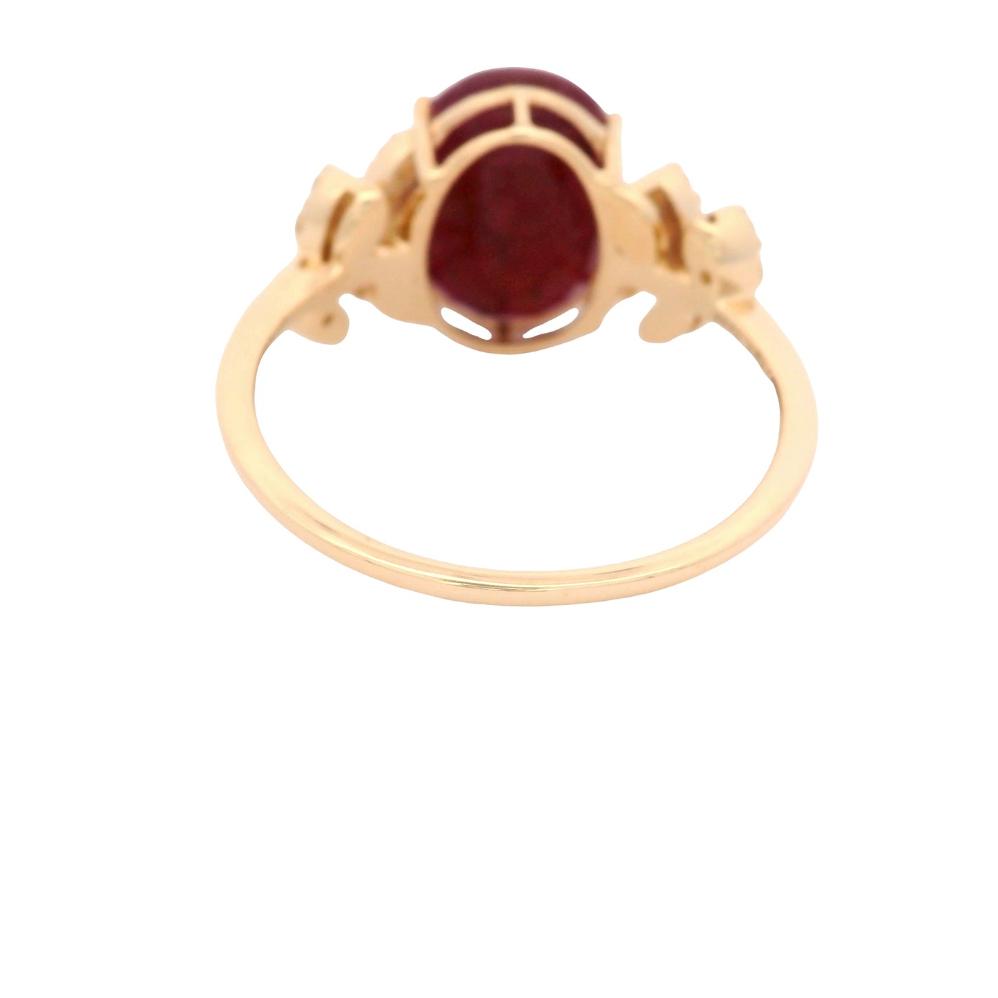 3.50 Ct Oval Ruby 14K Gold Ring