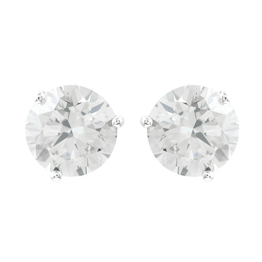 3.20 Carats Lab Grown Diamond 14K Gold Earrings