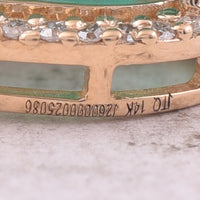 1.38 Ct Pear Mixed Cut Natural Emerald 14K Gold Pendant
