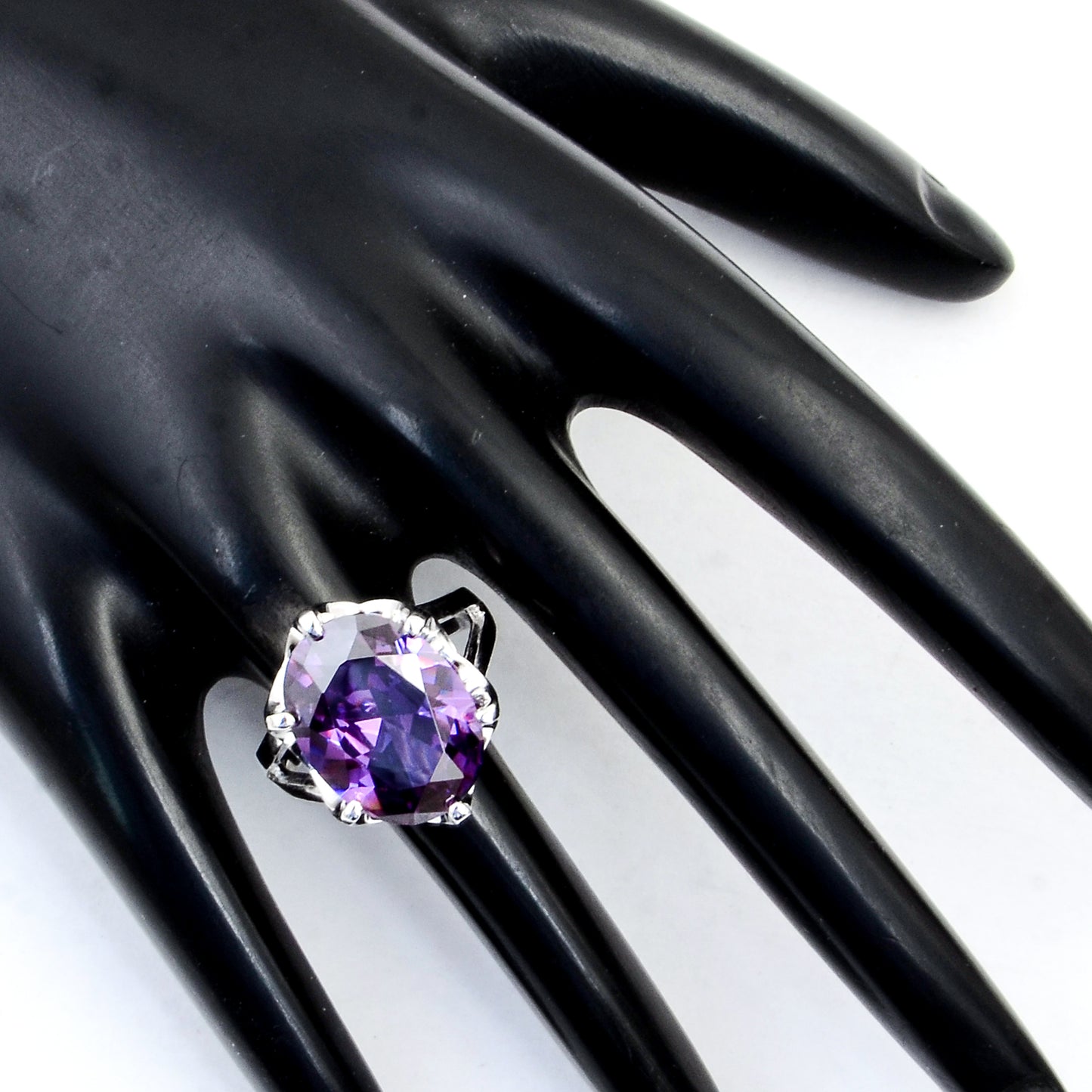 16.48 Ct Cubic Zirconia 925 Sterling Silver Ring