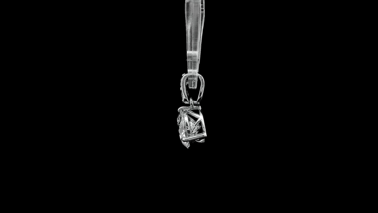 1.59 Ct Round Lab Grown Diamond 14K Gold Pendant