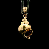 0.31 Ct Marquise Lemon Quartz 10K Gold Pendant