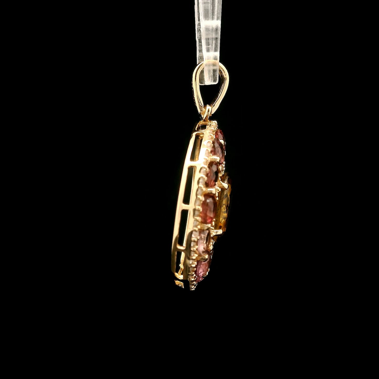2.96 Ct Oval Tourmaline 14K Gold Pendant