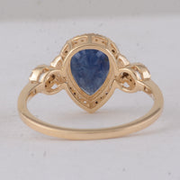 2.53 Ct Pear Sapphire 9K Gold Ring