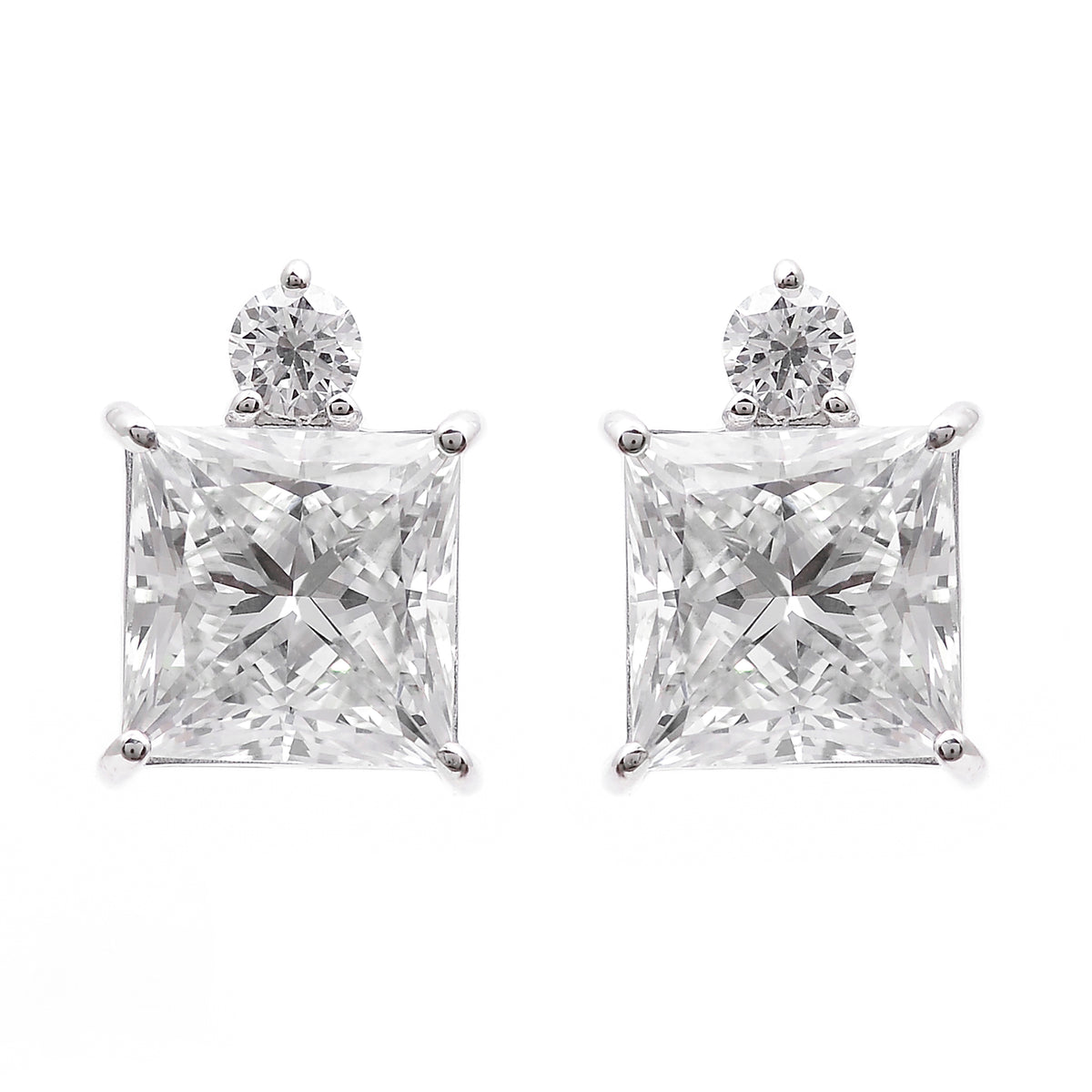 3.45 Carats Lab Grown Diamond 14K Gold Earrings