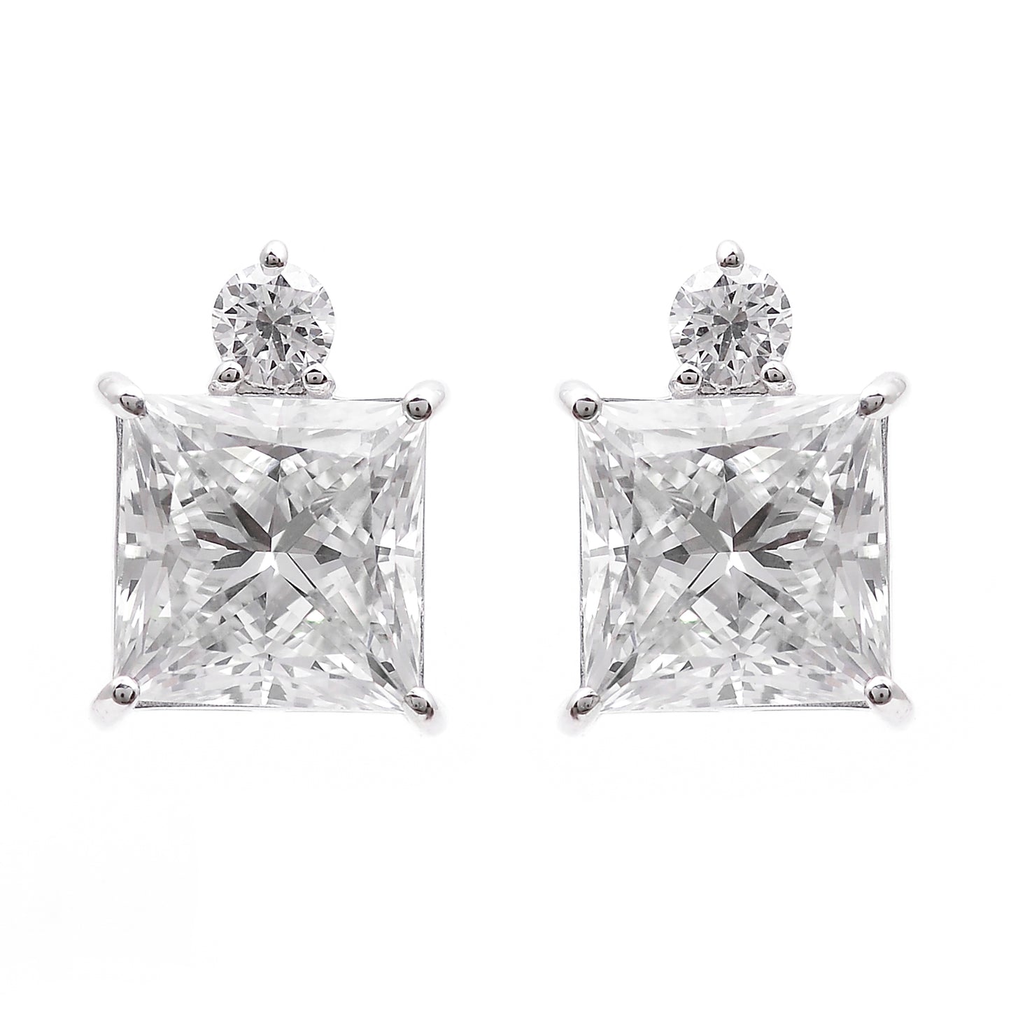 3.45 Carats Lab Grown Diamond 14K Gold Earrings
