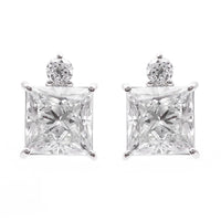 3.45 Carats Lab Grown Diamond 14K Gold Earrings