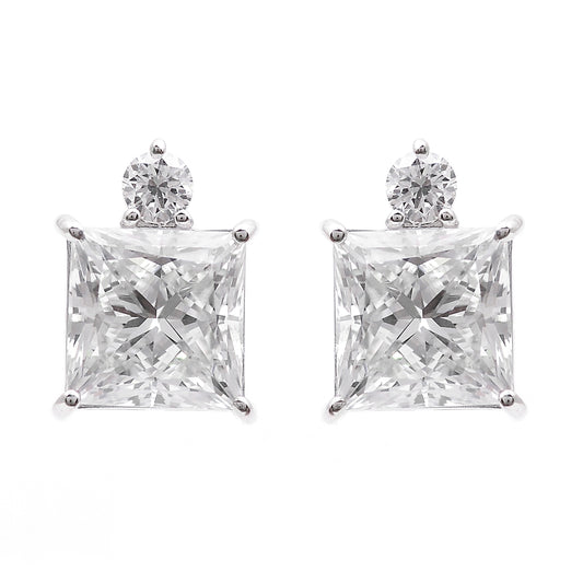 3.45 Carats Lab Grown Diamond 14K Gold Earrings