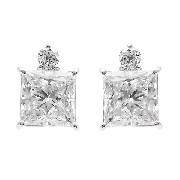 3.45 Carats Lab Grown Diamond 14K Gold Earrings
