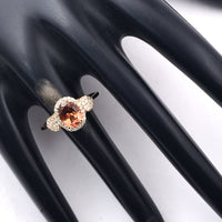 1.32 Ct Oval Mixed Cut Natural Tourmaline 14K Gold Ring
