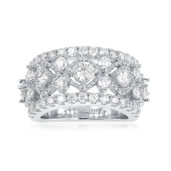 2.49 ct. t.w. Moissanite Ring in Sterling Silver. Size 7