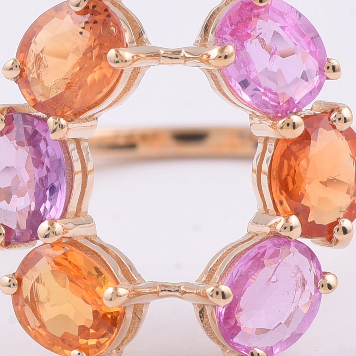 1.99 Ct Oval Natural Multi-Coloured Sapphire 14K Gold Ring