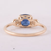 1.68 Ct Cushion Sapphire 9K Gold Ring