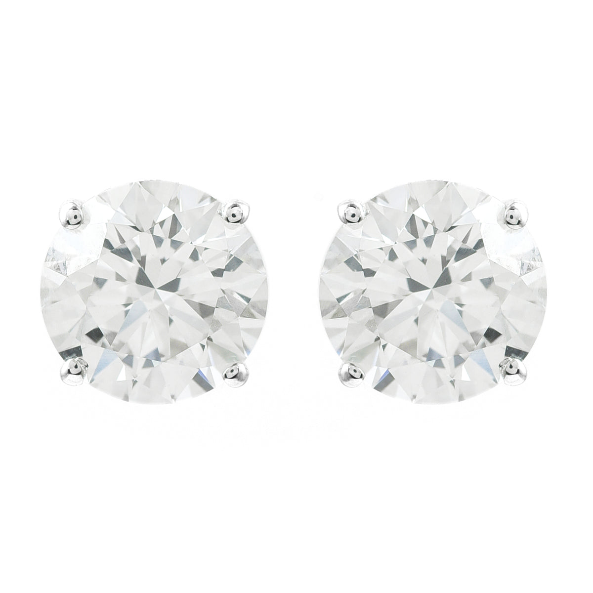 3.19 Carats Lab Grown Diamond 14K Gold Earrings
