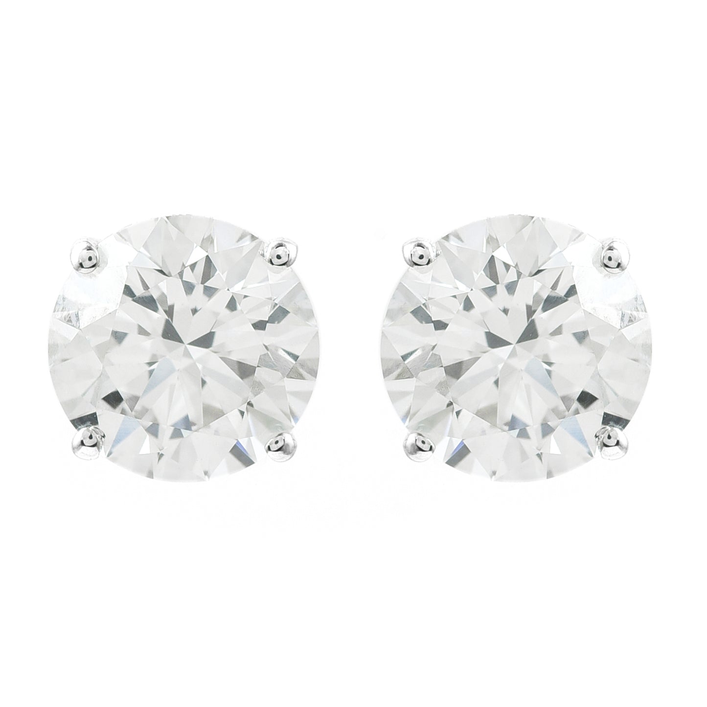3.19 Carats Lab Grown Diamond 14K Gold Earrings