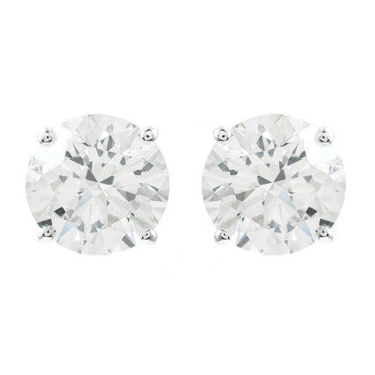 3.19 Carats Lab Grown Diamond 14K Gold Earrings