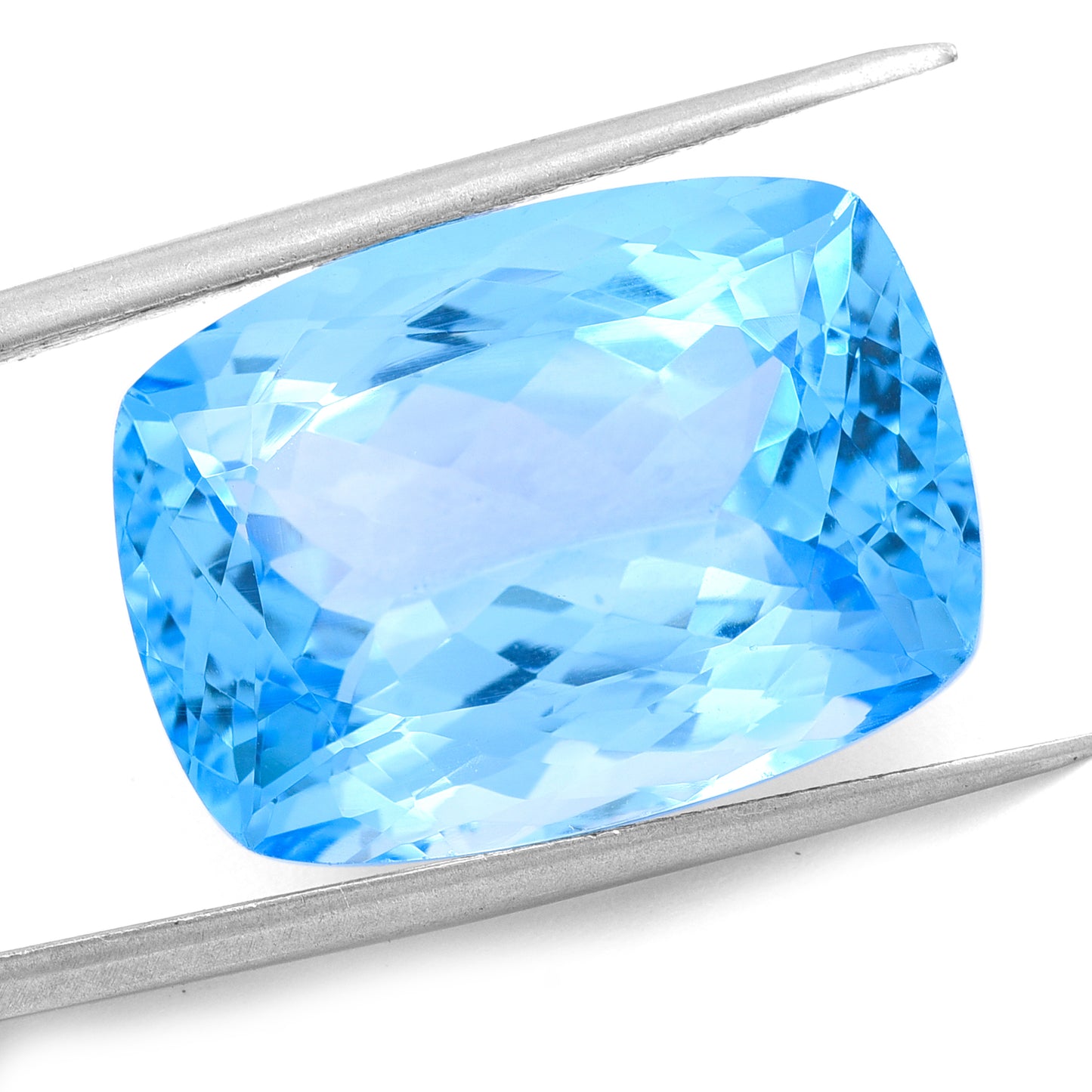 35.56 Natural Blue Topaz Rectangular Cushion Mixed Cut Gemstone