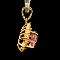 3.48 Ct Heart Kunzite 14K Gold Pendant