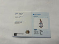 2.24 Ct Pear Mixed Cut Natural Aquamarine 14K Gold Pendant
