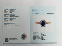 0.99 Ct Oval Mixed Cut Natural Sapphire 14K Gold Ring