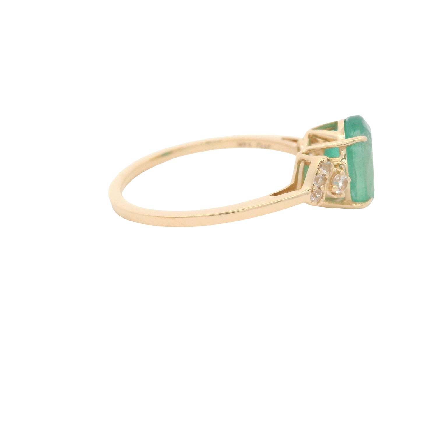 1.87 Ct Oval Emerald 14K Gold Ring