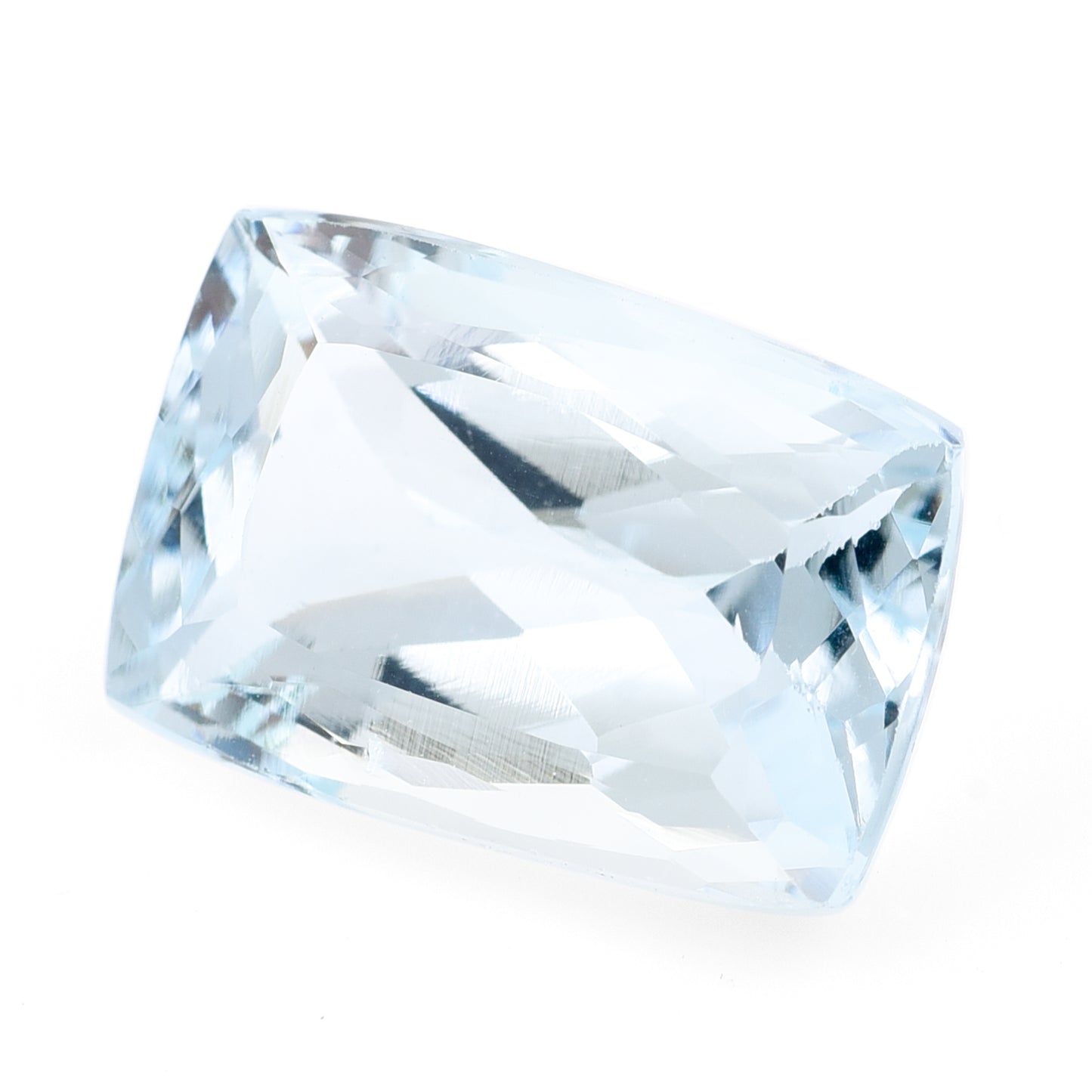 8.24 Natural Beryl Aquamarine Rectangular Cushion Mixed Cut Gemstone
