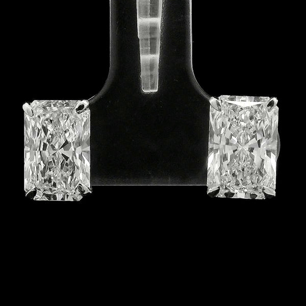 4.08 Carats Lab Grown Diamond 14K Gold Earrings