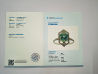 2.03 Ct Octagon Natural Eridot 14K Gold Ring