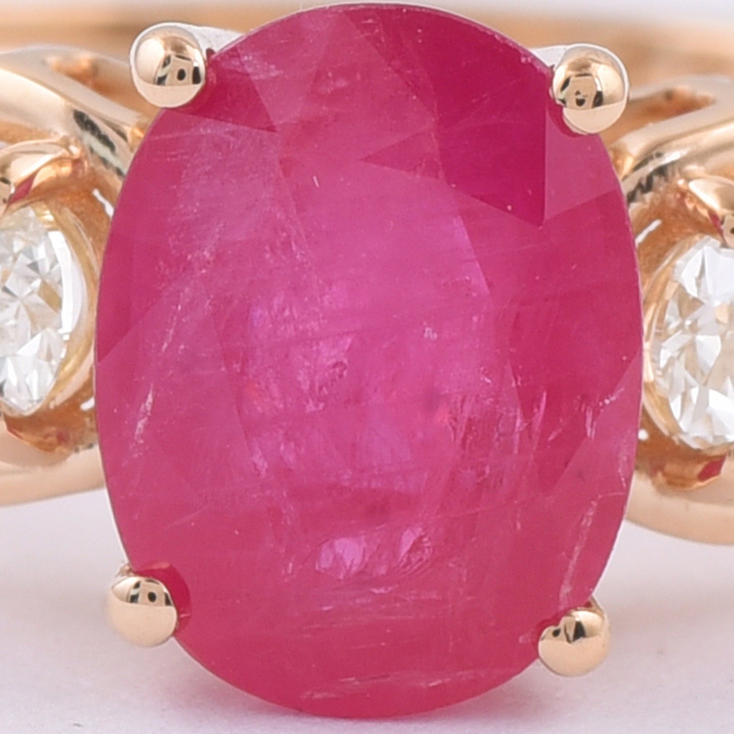 1.99 Ct Oval Natural Ruby 14K Gold Ring