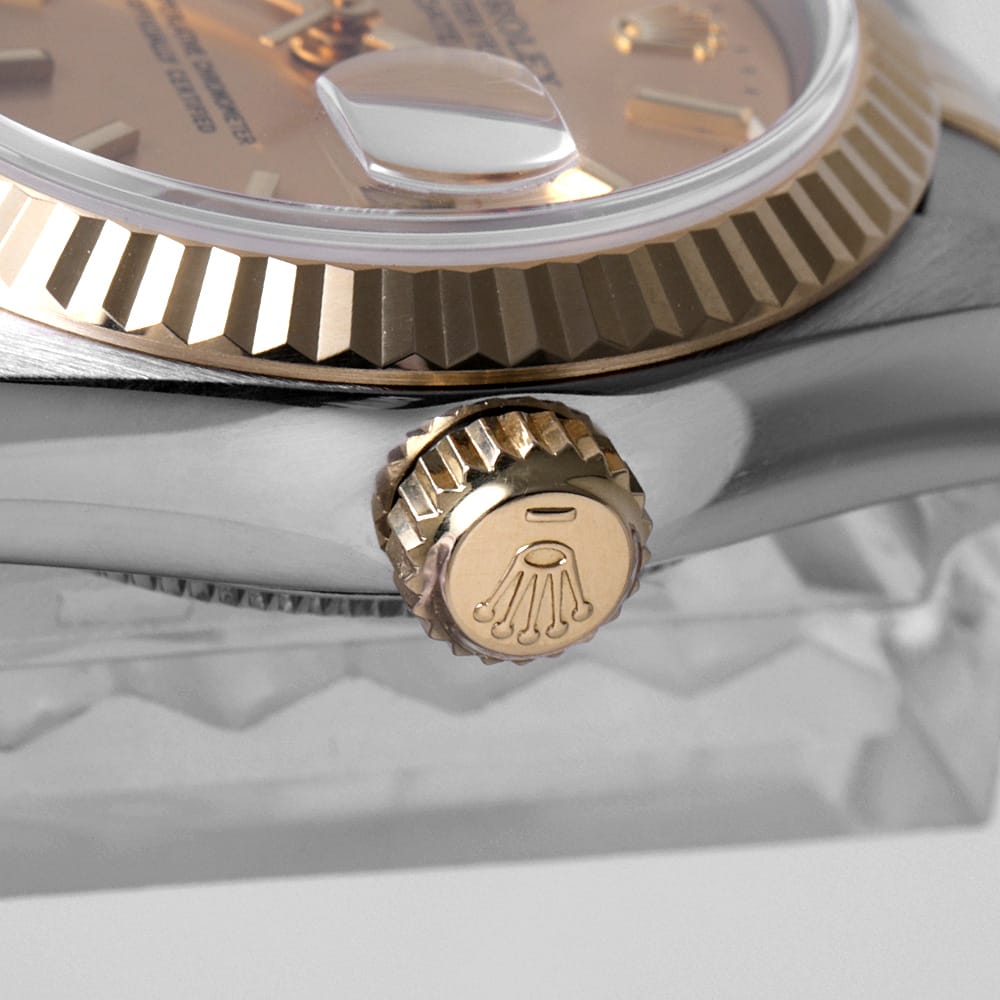 Pre-owned Rolex Datejust 69173 Champagne Bar U-number Women's
