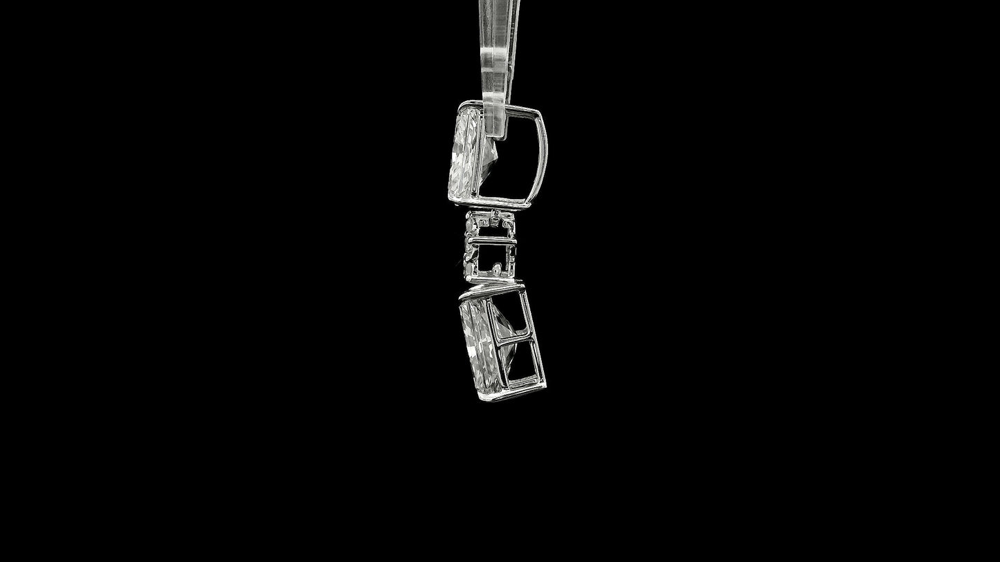 3.65 Carats Lab Grown Diamond 14K Gold Pendant