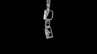 3.65 Carats Lab Grown Diamond 14K Gold Pendant