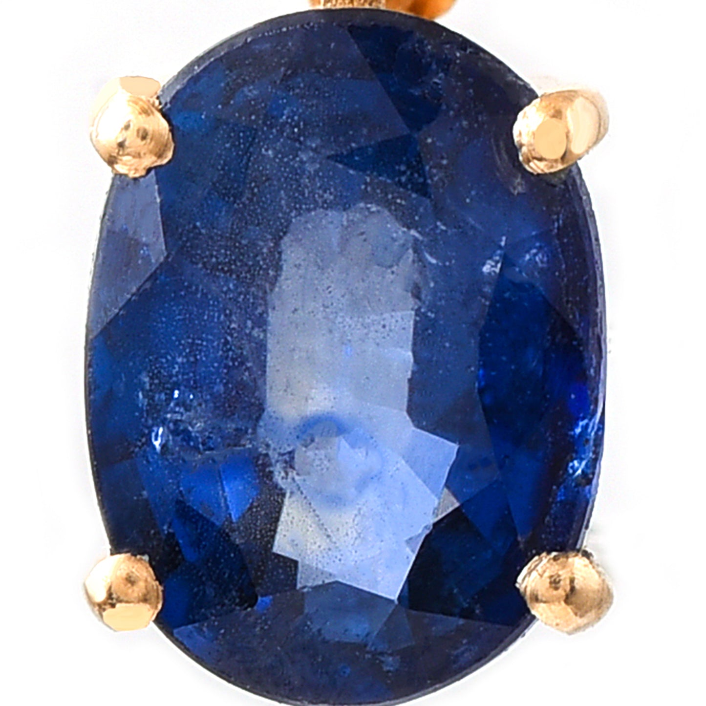 1.76 Ct Oval Sapphire 14K Gold Pendant