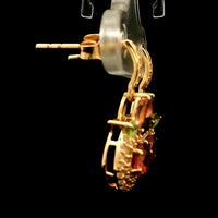 1.27 Ct Round Tourmaline 14K Gold Earrings
