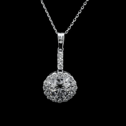 2.04 Carats Lab Grown Diamond 14K Gold Pendant