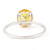 1.95 Ct Oval Mixed Cut Natural Yellow Sapphire 950 Platinum Ring
