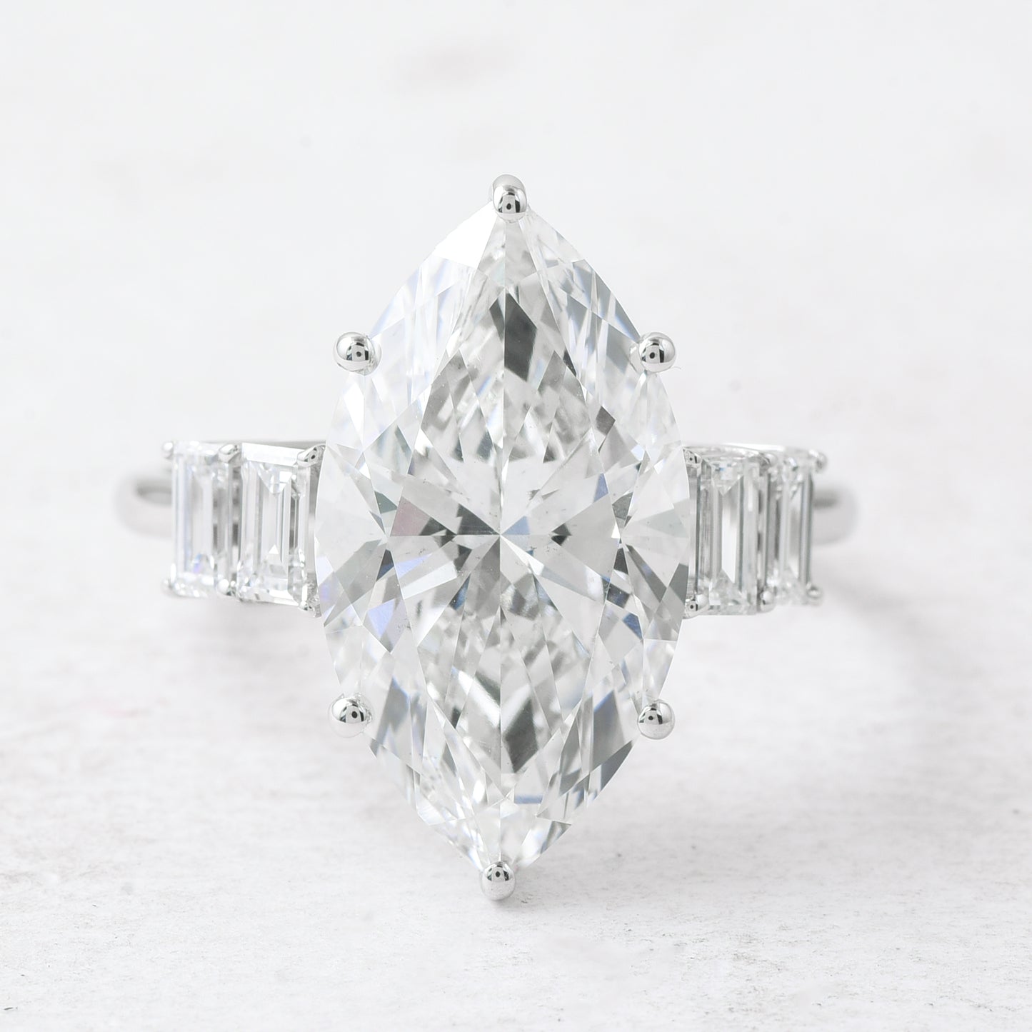 5.98 Ct Marquise Lab Grown Diamond 14K Gold Ring