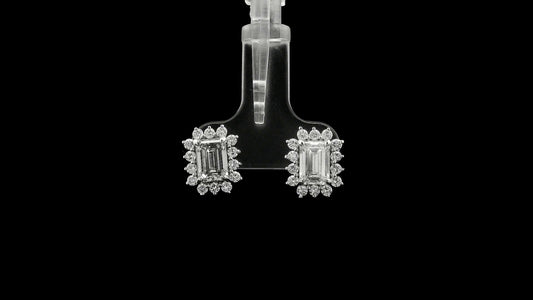 2.77 Carats Lab Grown Diamond 14K Gold Earrings