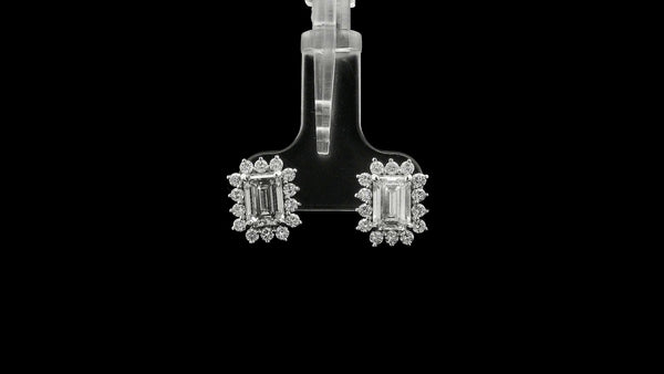 2.77 Carats Lab Grown Diamond 14K Gold Earrings