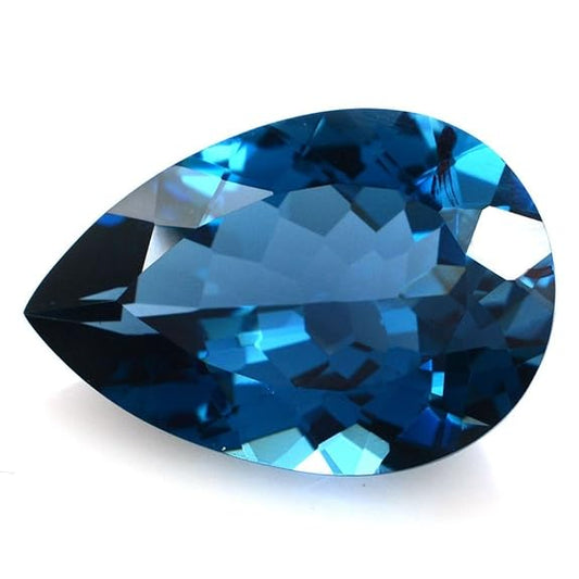 42.34 Carats London Blue Topaz Pear Loose Gemstone