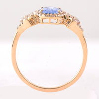 1.31 Ct Oval Sapphire 9K Gold Ring