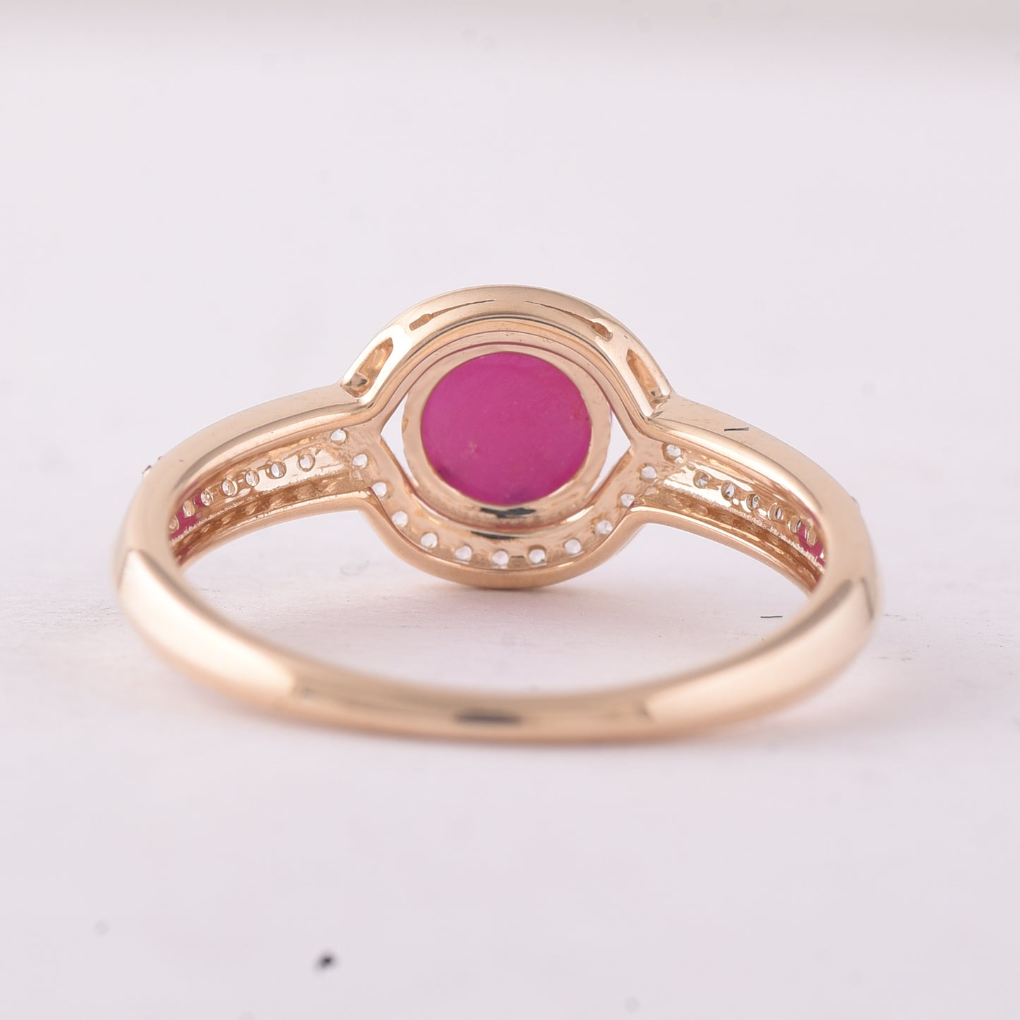 1.40 Ct Round Ruby 9K Gold Ring