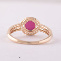 1.40 Ct Round Ruby 9K Gold Ring